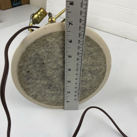 VTG Bill Campbell Pottery Table Lamp Purple Blue Drip Glaze Twist Double Socket - Picture 10 of 10